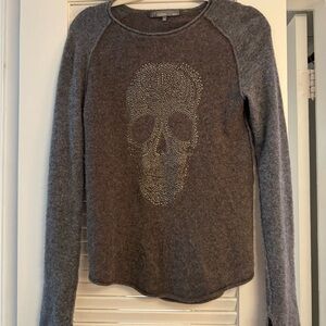 Cashmere Sweater with Skull Design
